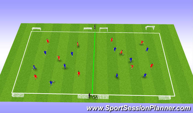 Football/Soccer Session Plan Drill (Colour): Regular game