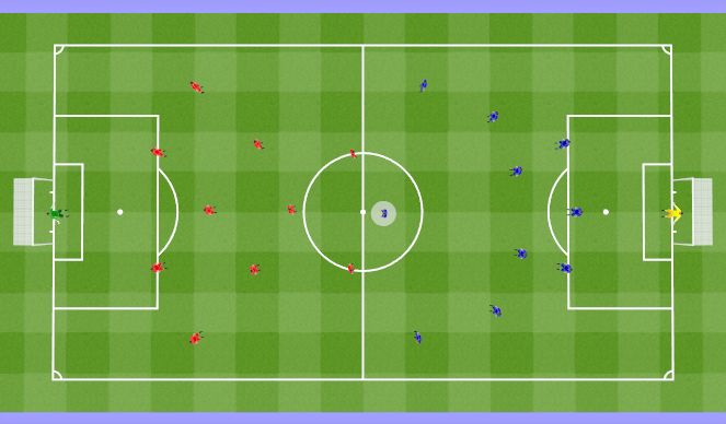 Football/Soccer Session Plan Drill (Colour): 11v11 Framing