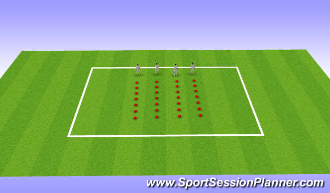 Football/Soccer Session Plan Drill (Colour): U12s, Week 16, Session 1, Landing Mechanics,