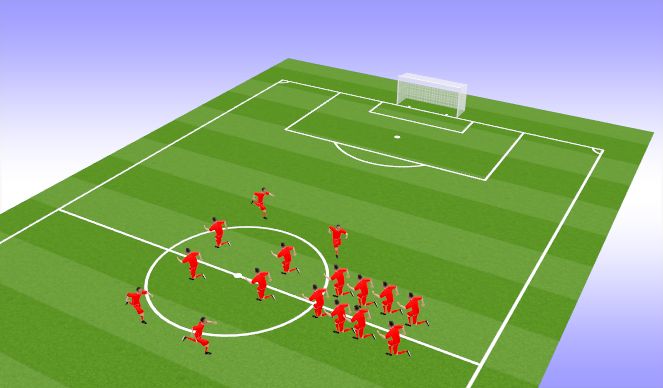 Football/Soccer Session Plan Drill (Colour): Warm-up