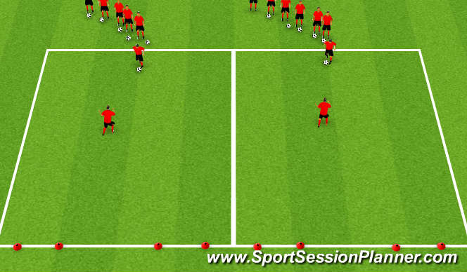 Football/Soccer Session Plan Drill (Colour): Fast Break Attack