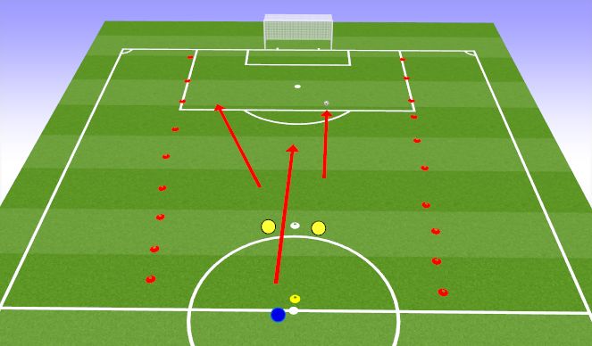 Football/Soccer Session Plan Drill (Colour): Press/playing out from the back Drill