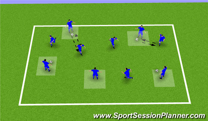 Football/Soccer Session Plan Drill (Colour): Want the ball