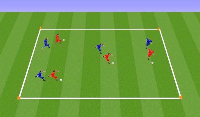 Football/Soccer Session Plan Drill (Colour): Fox and the rabbit