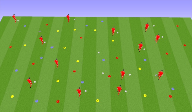 Football/Soccer Session Plan Drill (Colour): Rainbow Road