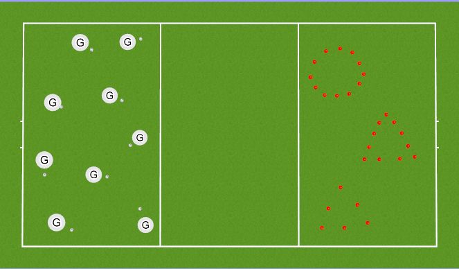 Football/Soccer Session Plan Drill (Colour): Dynamic Warm