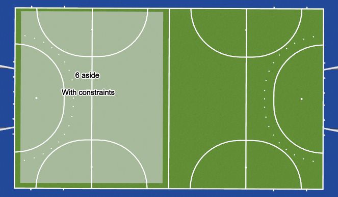 Hockey Session Plan Drill (Colour): Session 1 Layout 2