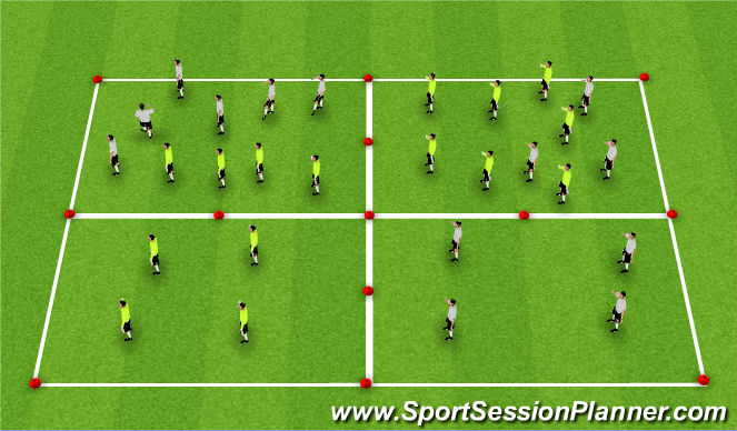 Football/Soccer Session Plan Drill (Colour): Lose defenders