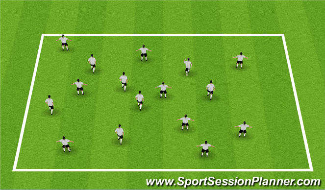 Football/Soccer Session Plan Drill (Colour): Warm Up