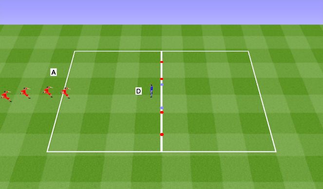 Football/Soccer Session Plan Drill (Colour): 1v1 catching