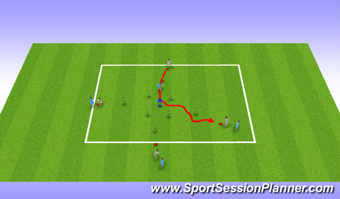 Football/Soccer Session Plan Drill (Colour): agility