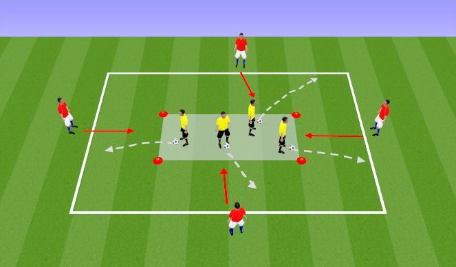 Football/Soccer Session Plan Drill (Colour): 1v1 warm up