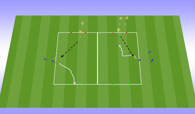 Football/Soccer Session Plan Drill (Colour): Skill practice 1