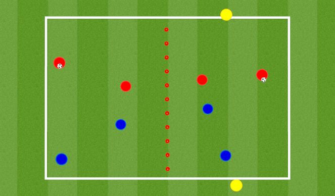 Football/Soccer Session Plan Drill (Colour): 2v2 Passing Game