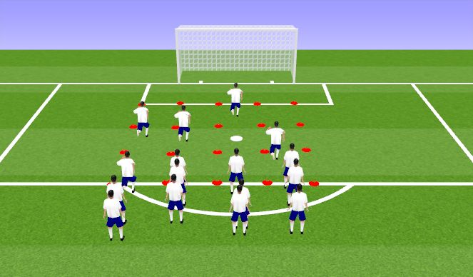 Football/Soccer Session Plan Drill (Colour): Warm Up