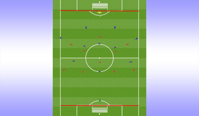 Football/Soccer Session Plan Drill (Colour): 11v11