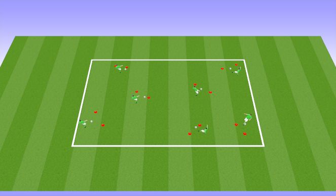 Football/Soccer Session Plan Drill (Colour): Passing/Receiving