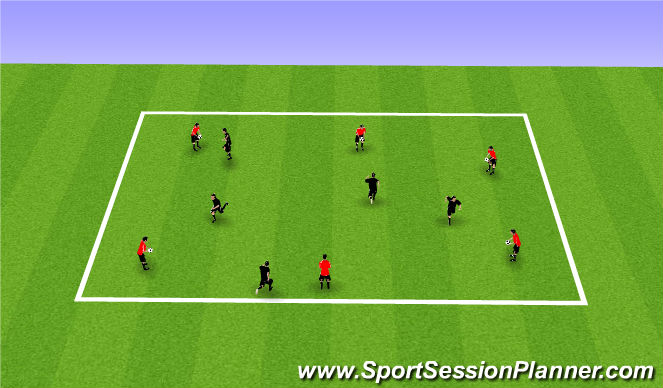 Football/Soccer Session Plan Drill (Colour): Head Chest Foot Warm Up
