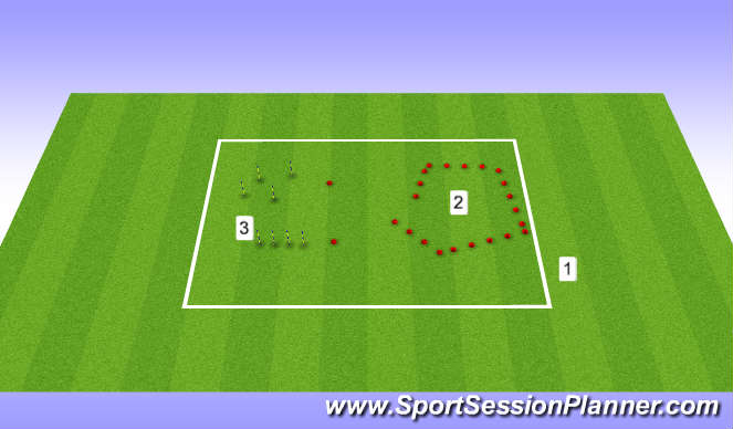 Football/Soccer Session Plan Drill (Colour): warm up movemnet
