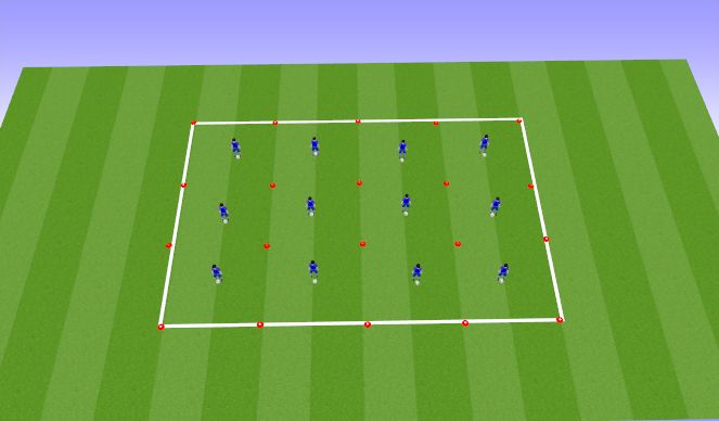 Football/Soccer Session Plan Drill (Colour): S3: Warming up