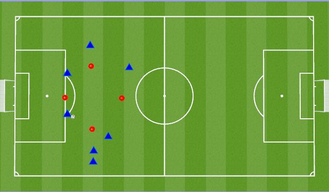 Football/Soccer Session Plan Drill (Colour): Passing in a Diamond #1