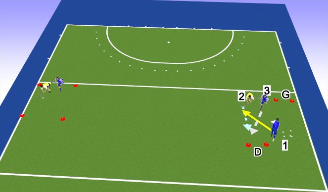 Hockey Session Plan Drill (Colour): Tackling Skill Session