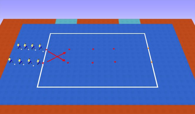 Futsal Session Plan Drill (Colour): Zig-Zag Dribble