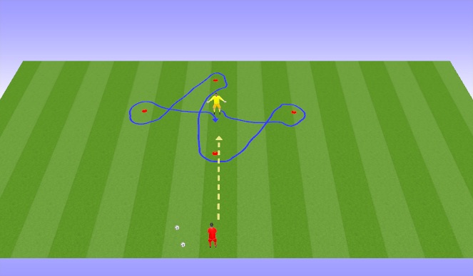 Football/Soccer Session Plan Drill (Colour): Flower