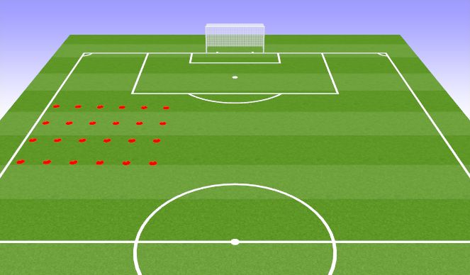 Football/Soccer Session Plan Drill (Colour): Dynamic Warm-up