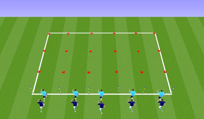 Football/Soccer Session Plan Drill (Colour): Warmup