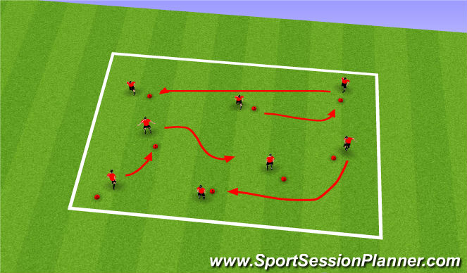 Football/Soccer Session Plan Drill (Colour): Cone Jump