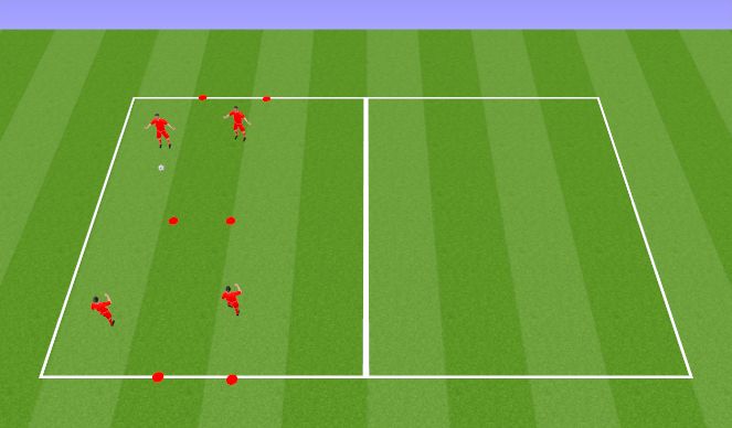 Football/Soccer Session Plan Drill (Colour): 2V2