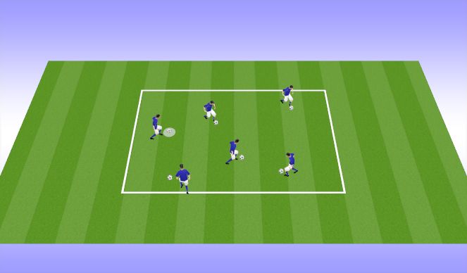 Football/Soccer Session Plan Drill (Colour): Warm Up