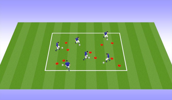 Football/Soccer Session Plan Drill (Colour): Technical Work