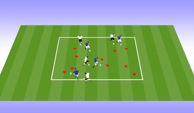 Football/Soccer Session Plan Drill (Colour): Tactical Application - Fun Game