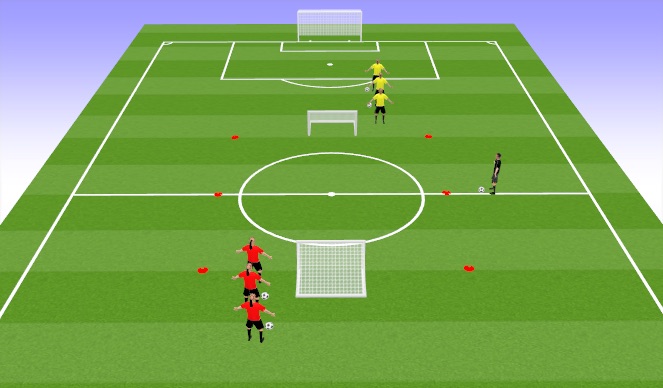 Football/Soccer Session Plan Drill (Colour): Flying Changes