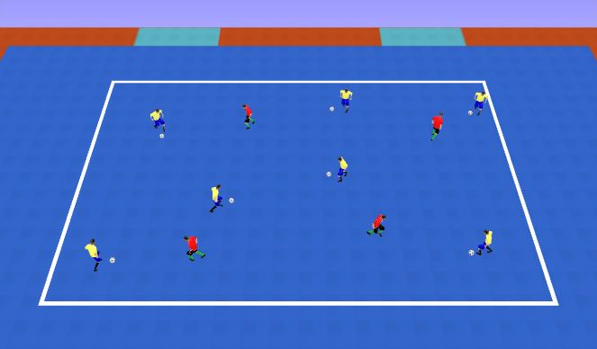 Futsal Session Plan Drill (Colour): Warm Up