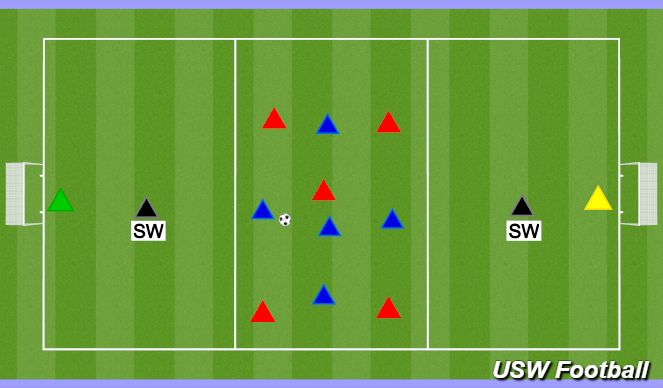 Football/Soccer Session Plan Drill (Colour): Conditioned SSG