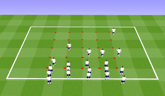 Football/Soccer Session Plan Drill (Colour): Warm Up