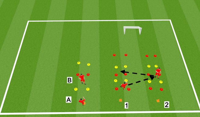 Football/Soccer Session Plan Drill (Colour): Passing