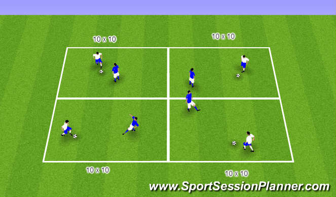 Football/Soccer Session Plan Drill (Colour): Keep Ball