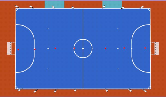 Futsal Session Plan Drill (Colour): Technical Dribbling Progression