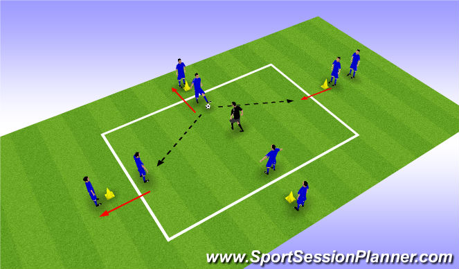 Football/Soccer Session Plan Drill (Colour): Valencia Rondo