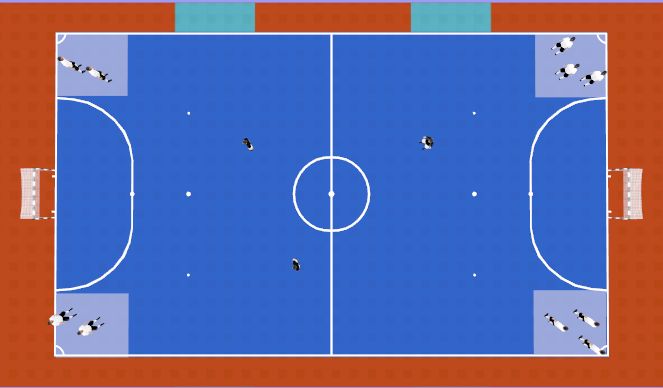 Futsal Session Plan Drill (Colour): Warm Up