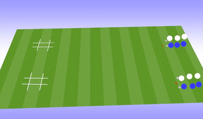 Football/Soccer Session Plan Drill (Colour): 0s &Xs