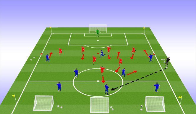 Football/Soccer Session Plan Drill (Colour): Team Development