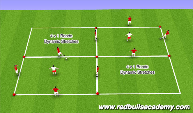 Football/Soccer Session Plan Drill (Colour): Warm-Up