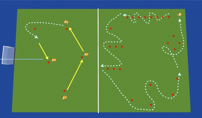 Hockey Session Plan Drill (Colour): U8