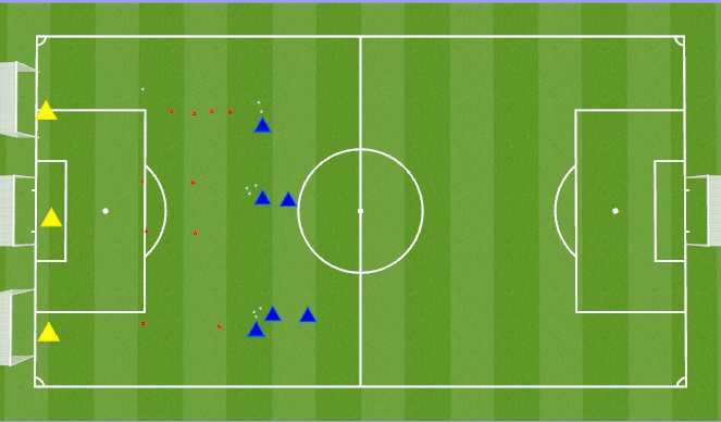 Football/Soccer Session Plan Drill (Colour): Dribbling to shoot