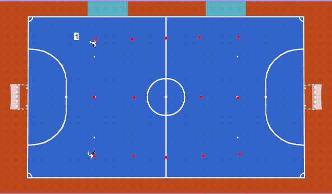 Futsal Session Plan Drill (Colour): Warm up